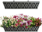 2 Pack 30 Inch Window Boxes Planters Railing Planter Box with Adjustable Brackets & Non-Woven Fabric Plant Grow Bags Deck Railing Planter Boxes Balcony Hanging Flower Box for Outdoor Plants - Image 2