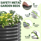 Anleolife 2-Pack 4ft x 18in Round Raised Garden Beds, Quartz Grey - Image 4