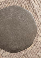 Kate and Laurel Pianka Decorative Modern Pedestal Round Drink Table, 7 x 7 x 22, Gunmetal, Cast Aluminum Mini Table with Organic Tabletop Shape for Use as Small Plant Stand or Living Room Accent - Image 5