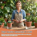 Nuogo 4 Inch 6 Inch 4 Pack Self Watering Pot for Indoor Plants Terracotta Clay Pot with Cylinder Glass Reservoir Cylinder Terracotta Planter with Glass Vase for Indoor Outdoor Plants Herbs Flowers - Image 5
