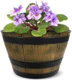 Headwind Whiskey Barrel Planter – 20 Inch New Wood Barrel Planters for Outdoor Plants – Weather-Resistant Flower Pot with Wooden Finish – Decorative Indoor & Outdoor Garden Planter by Robert Allen by Headwind