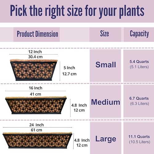 LaLaGreen Deck Wall Planter (24 in, 4 Pack) Black Horse Trough Window Box - Image 3