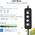 AQQA Clip On Aquarium Light, 24/7 & DIY Mode Full Spectrum Fish Tank Light - Image 2