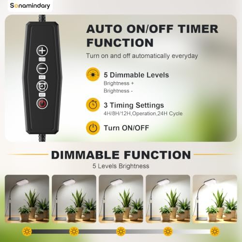 Grow Lights for Indoor Plants, 336-LED Desktop Plant Light - Image 5