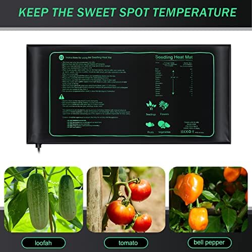 4 Pack Seedling Heat Mat Heating Mat for Seedlings Grow Mats Waterproof Hydroponic Heating Pad Heat Plant Heating Mat for Indoor Plants Grow Seed Starting Greenhouse(10" x 20.75") - Image 5