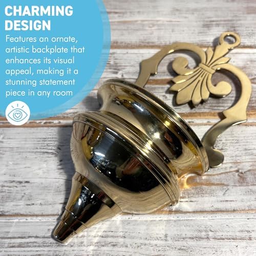Thorness Brass Wall Pocket Sconce Planter, Wall Planter in gold finish for indoors or outdoors, perfect for displaying plants, and enhancing home decor - Image 6