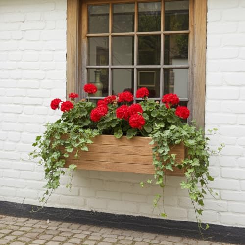 Handmade Rustic Cedar Herb Window Planter Box – Wooden Window & Railing Planter for Indoor or Outdoor Use, Made in USA (46") - Image 5