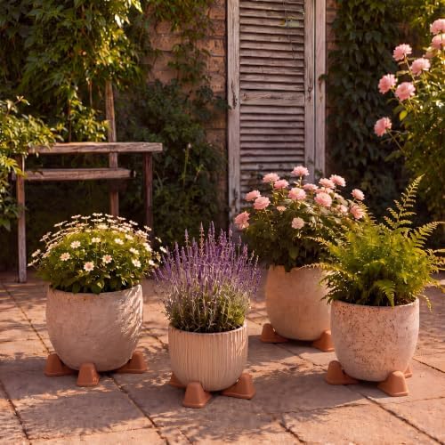 LemonRoad 12 Set Terra Cotta Cement Pot Feet for Outdoor Planters, Funny - Image 6