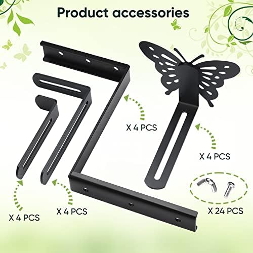 VIVIKEN Planter Box Bracket, Adjustable Window Box Holder with Butterfly - Image 5