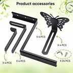 VIVIKEN Planter Box Bracket, Adjustable Window Box Holder with Butterfly - Image 5