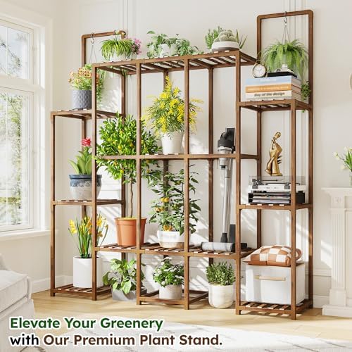 EnHomee 56" W Large Plant Stand with 13 Tiers, Living Room and Patio - Image 4