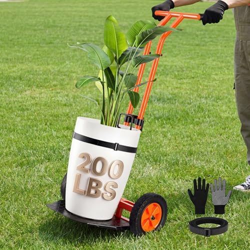 Plant Caddy with Wheels,200 lbs Heavy Duty Plant Dolly,Planter Mover Qrange by Brightown
