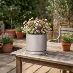 Ceramic Pots for Plants, 6 Inch Plant Pots with Saucer, Grey - Image 6