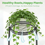 3 Tier Corner Plant Stand Indoor Multiple Sturdy Vertical Metal Flower - Image 4