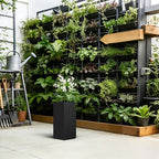 Kante Small Column Square Black Concrete Planter 19.9" H, Outdoor - Image 4