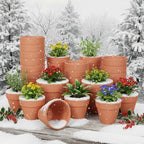 YESIACE 24 Pack 4 Inches Terracotta Plant Pots, Terra Cotta Planter with Drainage Holes, Perfect for Planting, Painting, Weddings and Parties (4inch/Original Color) - Image 5
