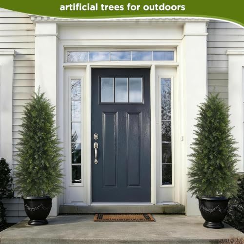5 ft Artificial Topiary Cedar Trees Set of 2 for Outdoor - Image 5