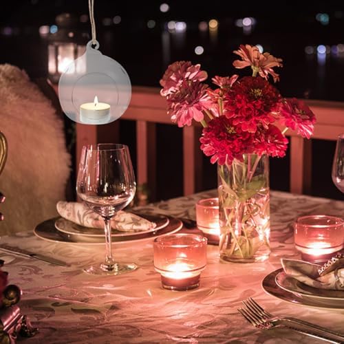 6pcs Glass Hanging Globe Tealight Holders with Rope for Dinner Parties - Image 6