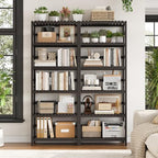 FOTOSOK 6-Tier Bamboo Shelf with Adjustable Shelves, Bamboo Kitchen Cabinet - Image 5