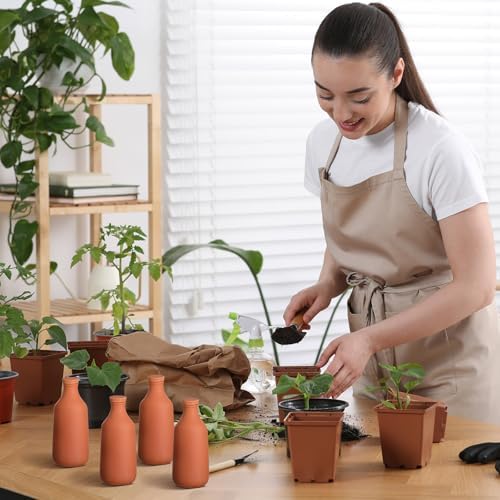 DoubleFill Ollas Terracotta Watering Pots, 18 oz, 4 Pcs - Image 3