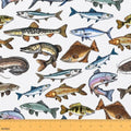 Fish Upholstery Fabric, Ocean Animal Fabric By The Yard, Wild Sea Fish by Erosebridal