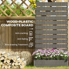 Outsunny Raised Garden Bed with Trellis, 35.75" x 15" x 70.75", Dark Gray - Image 4
