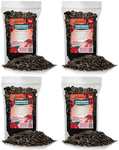 GARDENERA Premium Pomegranate Potting Soil Mix - Perfect Balance of Nutrients, Drainage, and Aeration for Thriving Pomegranate Trees - 20 Quart by Gardenera