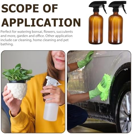 2pcs 500ml Glass Spray Bottle with Fine Mist for Home Cleaning - Image 3