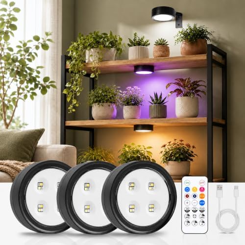 3-Pack Rechargeable Grow Lights for Indoor Plants, Cordless Plant Grow Lamp by Unknown