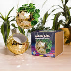 Bubblegum Stuff Gold Disco Ball Hanging Planter - Indoor Plant Hanger, Gold Chain, Rim, Herb & Hanging Plant Pot - Boho Room Decor, 6 inch by BubblegumStuff