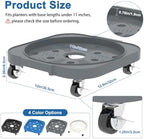 2 Pack 11'' Heavy Duty Rolling Plant Caddy with Wheels, Dark Grey - Image 4