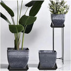 LWALRS Square Plant Saucer 20 22 Inch 2 Pack, Extra Large Plant Saucers, Deep Plant Trays for Pots, Heavy Plastic Water Tray Tor Plants, Planters for Indoors and Outdoors Plants (20 inch Black) - Image 7