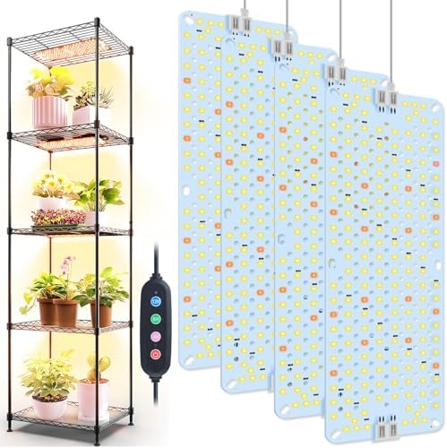 4-Pack Panel Grow Lights for Seed Starting,Veg, Bonsai,Seedling by GroCruiser