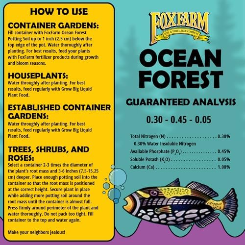 FoxFarm Ocean Forest Potting Soil, 1.5cu ft (Pack of 4) - Light, Aerated Texture, Designed for All Container Plants - Image 5