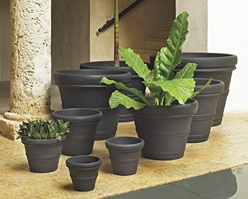 Crescent Garden Brunello Small Classic Planter, Indoor/Outdoor Weather-Safe Round Plant Pot, Small Resin Houseplant Pot - 12'' W (Terracotta-Color) - Image 3