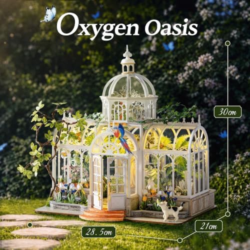 Rolife Greenhouse Miniature House Kit with LED Light - Image 2