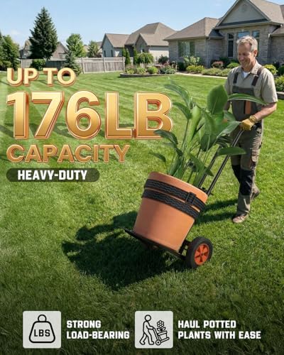 Plant Caddy with Wheels, 176Lbs Heavy Duty Plant Dolly Cart - Image 2