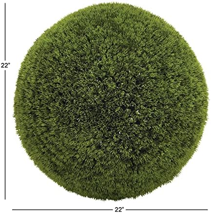 Deco 79 Faux Foliage Topiary Artificial Foliage Ball Indoor Outdoor , 22" x 22" x 22", Green - Image 3