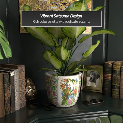 Red Lantern 10" Planter - Satsuma Peacock - Image 3