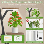 Plant Stand Indoor with Grow Lights - 10 Tiered Plant Shelf with 2 Removable Drawers, 65" Tall Plant Shelf with Grow Light Holds 13 Pot Plants, Christmas Tree Shaped Plant Stand for Home, Living Room - Image 2