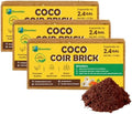 Envelor Coco Coir Brick 1.5 Lb Coconut Fiber Indoor Plant Soil 3 Pack by Envelor