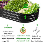 Rakukiri Raised Garden Bed GRS Certified Galvanized Planter Box Outdoor, 5ft Oval Rot-Resistant Metal Garden Bed Planter, Recycled Material Planter for Vegetables Flowers Herbs (Black) - Image 5