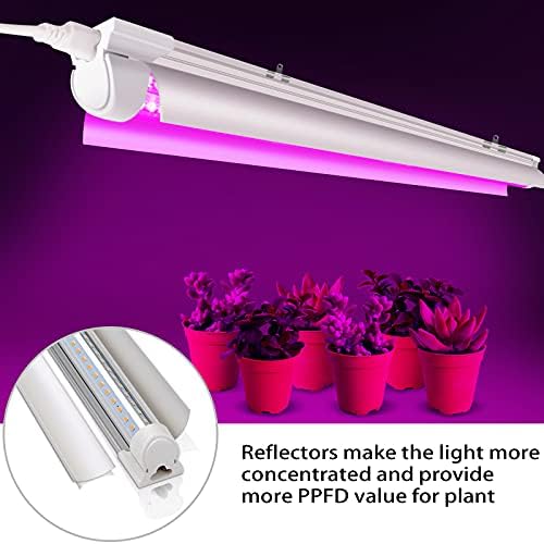 Grow Light for Plant, T8, 4FT, 336W, Full Spectrum, 8 Pack, Linkable - Image 2
