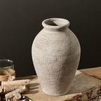 Vanselia Ceramic Flower Vase Home Decor - Large Farmhouse Table Vases Rustic Vintage Living Room Kitchen Bedroom Decorations for House Book Shelf Office Coffee Desk Dining Fireplace (9" Retro) - Image 3