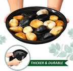 PATIKIL 4 Pack Plastic Plant Saucer, 14 Inch Plant Tray for Pots Round Plant Dish Plant Drip Trays Water Tray for Indoors Outdoors Garden, Black - Image 4