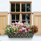 4 Pack 30 Inch Window Boxes Planters Railing Planter Box with Adjustable Brackets & Non-Woven Fabric Plant Grow Bags Deck Railing Planter Boxes Balcony Hanging Flower Box for Outdoor Plants - Image 2