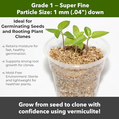Organic Superfine Vermiculite for Indoor Gardening Plants and Mushrooms – Enhances Soil Aeration, Seed Germination, Rooting Cuttings – Small Packages and Bulk (Vermiculite Grade 1 - Superfine, 30 qts) - Image 6