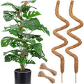 Soupiar 2 Pack 60'' Bendable Moss Pole for Monstera & Pothos - Tall Handmade Coco Coir Plant Support Stakes for Large Climbing Indoor Plants, Potted Houseplant Trellis Accessories by Soupiar