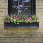 Mayne Fairview 60in Self-Watering Rectangular Window Box Planter, Black - Image 2