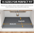 TigeJoy Under Sink Mats for Kitchen Waterproof 34" x 19", Cabinet Liner - Image 2